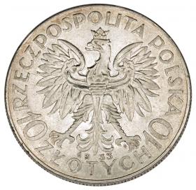 Picture 2 for: 10 zlotych 1933 Head of Women Second Polish Republic Warsaw