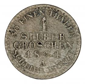 Picture 2 for: 1 silver groschen 1824 Frederick William III Germany Prussia Berlin A