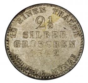 2 1/2 silver groschen 1842 Frederick William IV Germany Prussia Berlin A