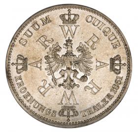 Picture 2 for: Thaler 1861 Wilhelm I Hohenzollern Prussia Berlin
