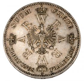 Picture 2 for: Thaler 1861 Wilhelm I Hohenzollern Prussia Berlin