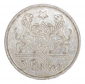Picture 2 for: 5 gulden 1923 Free City of Danzig Gdansk Utrecht