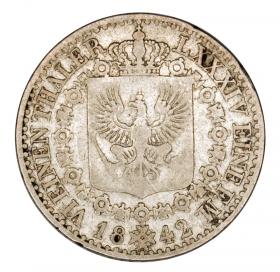 Picture 2 for: 1/6 thaler 1842 Frederick William IV Prussia Dusseldorf D