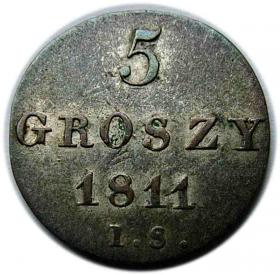 Picture for: 5 groschen 1811 Friedrich August I Duchy of Warsaw