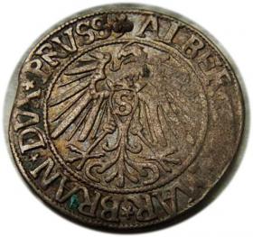 Picture 2 for: Groschen 1543 Albrecht von Brandenburg Duchy of Prussia Kaliningrad