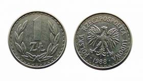 Picture for: 1 zloty 1988 Polish People's Republic Warszawa