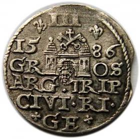 Picture 2 for: Trojak 1586 Stefan Batory Ryga