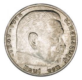 Picture for: 2 mark 1937 Paul von Hindenburg / swastika Germany Berlin A