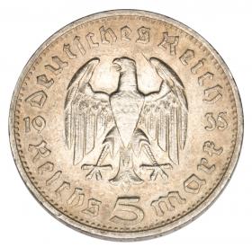 Picture 2 for: 5 mark 1935 Paul von Hindenburg / Prussian eagleGermany Karlsruhe G