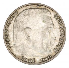 Picture for: 2 mark 1937 Paul von Hindenburg / Prussian eagleGermany Stuttgart F