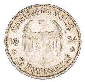 Picture 2 for: 5 mark 1934 Paul von Hindenburg / Prussian eagleGermany Karlsruhe G