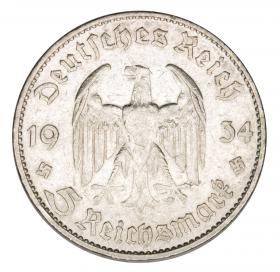 Picture 2 for: 5 mark 1934 Paul von Hindenburg / Prussian eagleGermany Karlsruhe G
