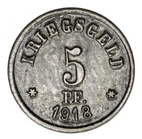 Picture 2 for: 5 pfennig 1918 Zielona Gora / Grunberg