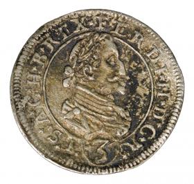 3 kreuzer 1628, Ferdynand II, Habsburg, Austria, Graz,