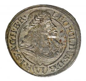 6 kreuzer 1673 Leopold I Habsburg Silesia Wroclaw