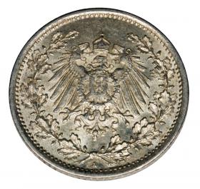 Picture 2 for: 1/2 mark 1916 A Wilhelm II Germany Berlin