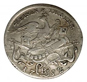 Picture 2 for: 1/4 thaler 1752 Frederick the Great Prussia Wroclaw