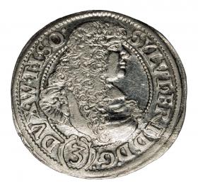 Picture for: 3 krezuer 1674 Silvius II Frederick Duchy of Olesnica Bierotow Radziejow Olesnica