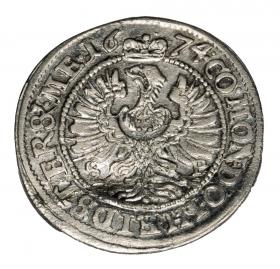 Picture 2 for: 3 krezuer 1674 Silvius II Frederick Duchy of Olesnica Bierotow Radziejow Olesnica
