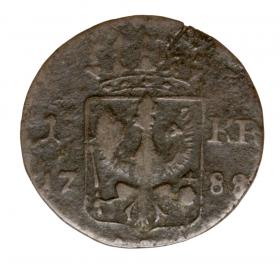 Picture 2 for: 1 kreuzer 1788 Frederick William II of Prussia Silesia Wroclaw