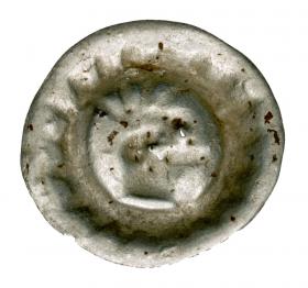 Picture 2 for: Brakteat plume helmet with four feathers Frederick II Germany Brandenburg Frankfurt