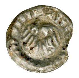 Picture 2 for: Brakteat eagle with radiant lines around Frederick II Germany Brandenburg Havelberg