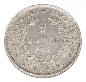 Picture 2 for: 2 zlote 1831 November Uprising Warsaw