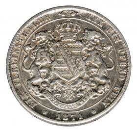Picture 2 for: Thaler 1871 John of Saxony Germany Dresden