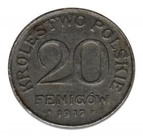 Picture for: 20 pfennig 1917 Polish Kingdom Stuttgart