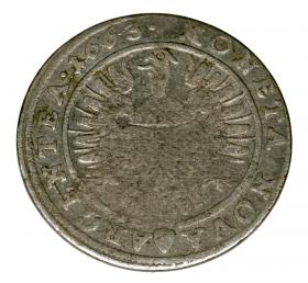 Picture 2 for: 15 kreuzer 1663 Chistian Duchy of Brzeg  Legnica  Wolow Brzeg