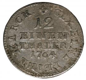 Picture 2 for: 1/12 thaler 1764 Friedrich August I III Germany Dresden