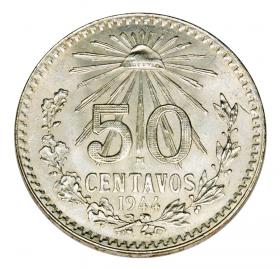 Picture 2 for: 50 centavos 1944 Mexico