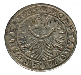 Picture 2 for: 6 kreuzer 1665 John Christian Duchy of Brzeg  Legnica  Wolow Brzeg