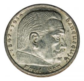 Picture for: 5 mark 1936 A Paul von Hindenburg / prussian eagle Berlin