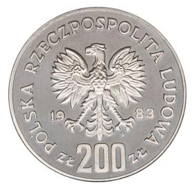 200 zlotych 1983 300 years of the Battle of Vienna pattern nickel