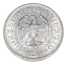 Picture 2 for: 5 mark 1936  Germany Berlin Paul von Hindenburg A