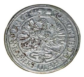 Picture 2 for: 6 kreuzer 1674 Silvius II Frederick Duchy of Olesnica